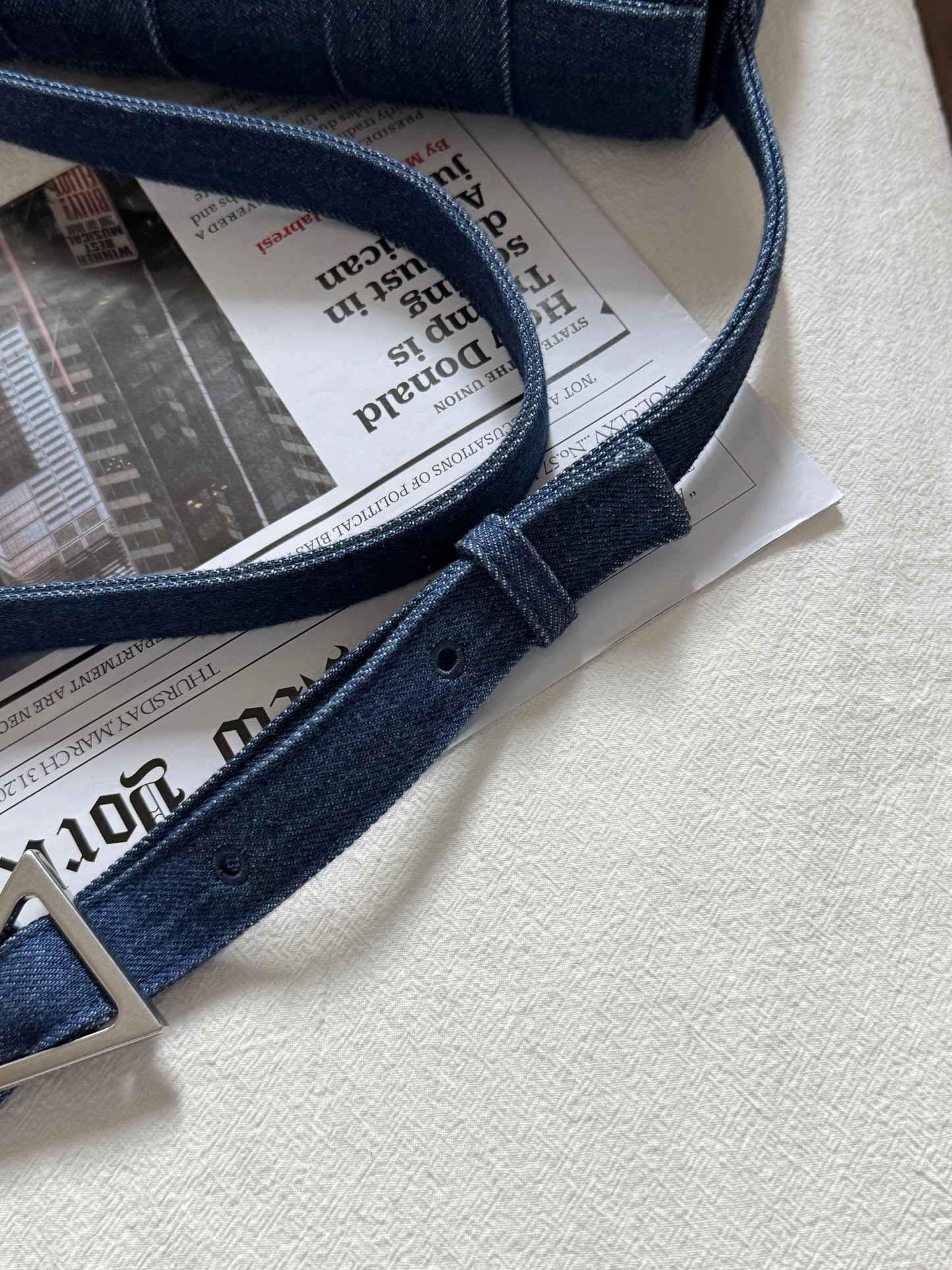 Pre-owned Bottega Veneta denim cassette crossbody