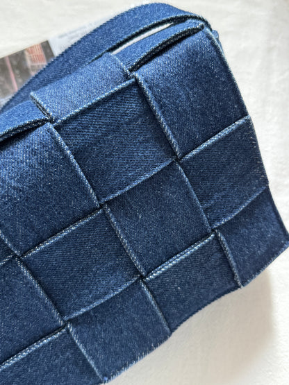 Pre-owned Bottega Veneta denim cassette crossbody