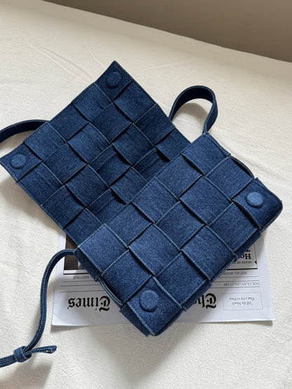 Pre-owned Bottega Veneta denim cassette crossbody