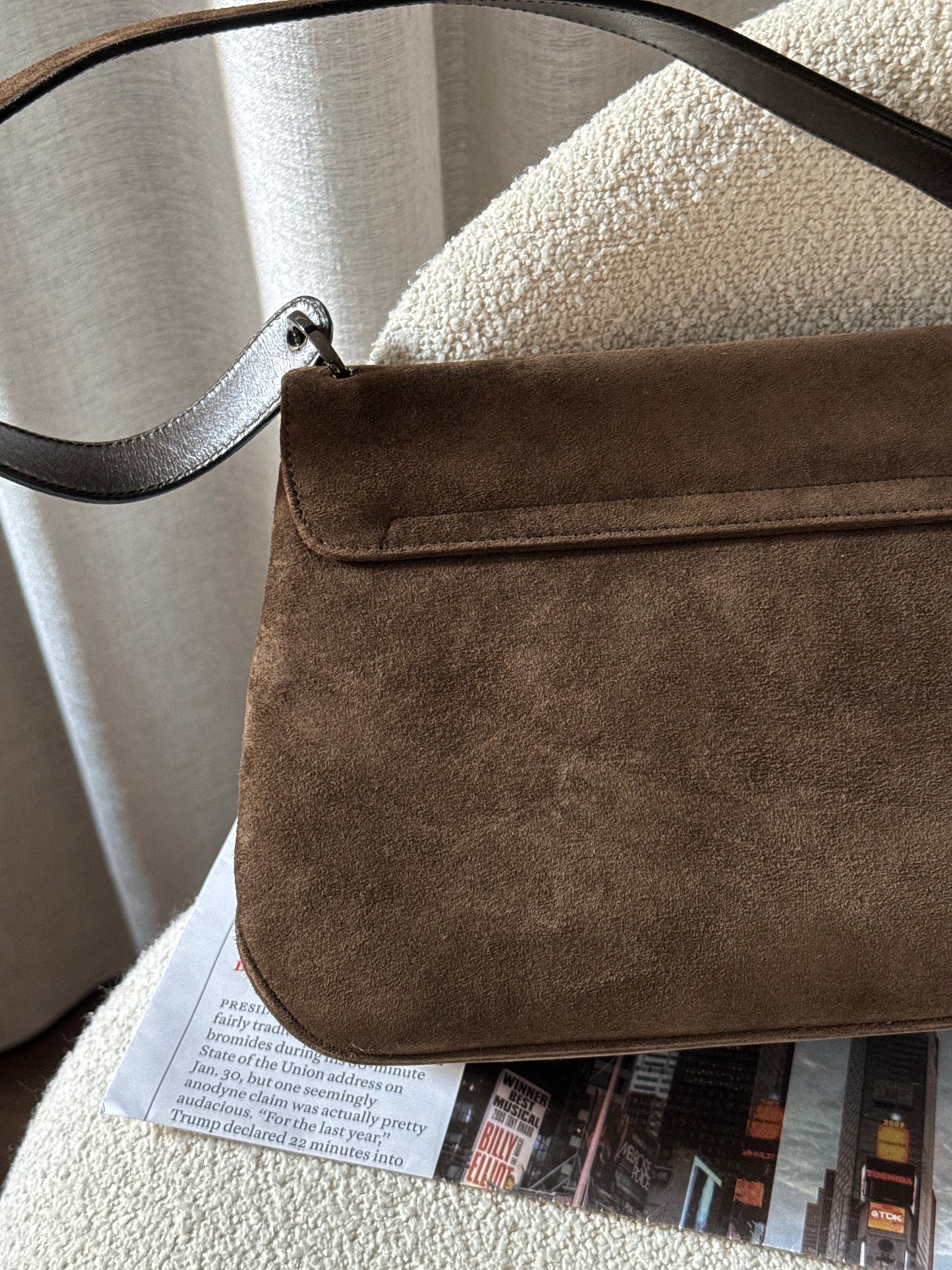 Vintage Salvatore Ferragamo chocolate suede bag