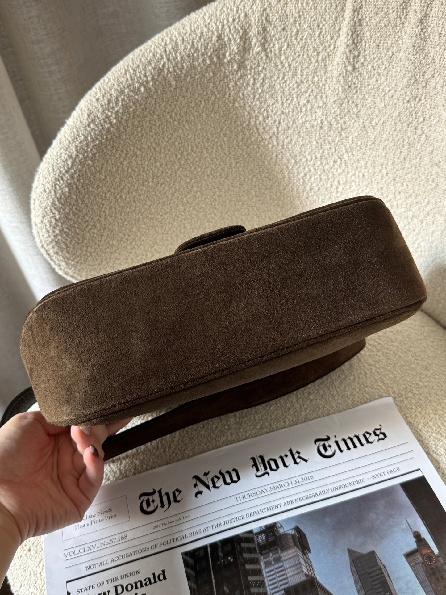 Vintage Salvatore Ferragamo chocolate suede bag