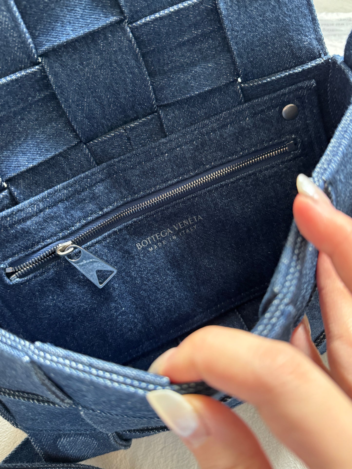 Pre-owned Bottega Veneta denim cassette crossbody