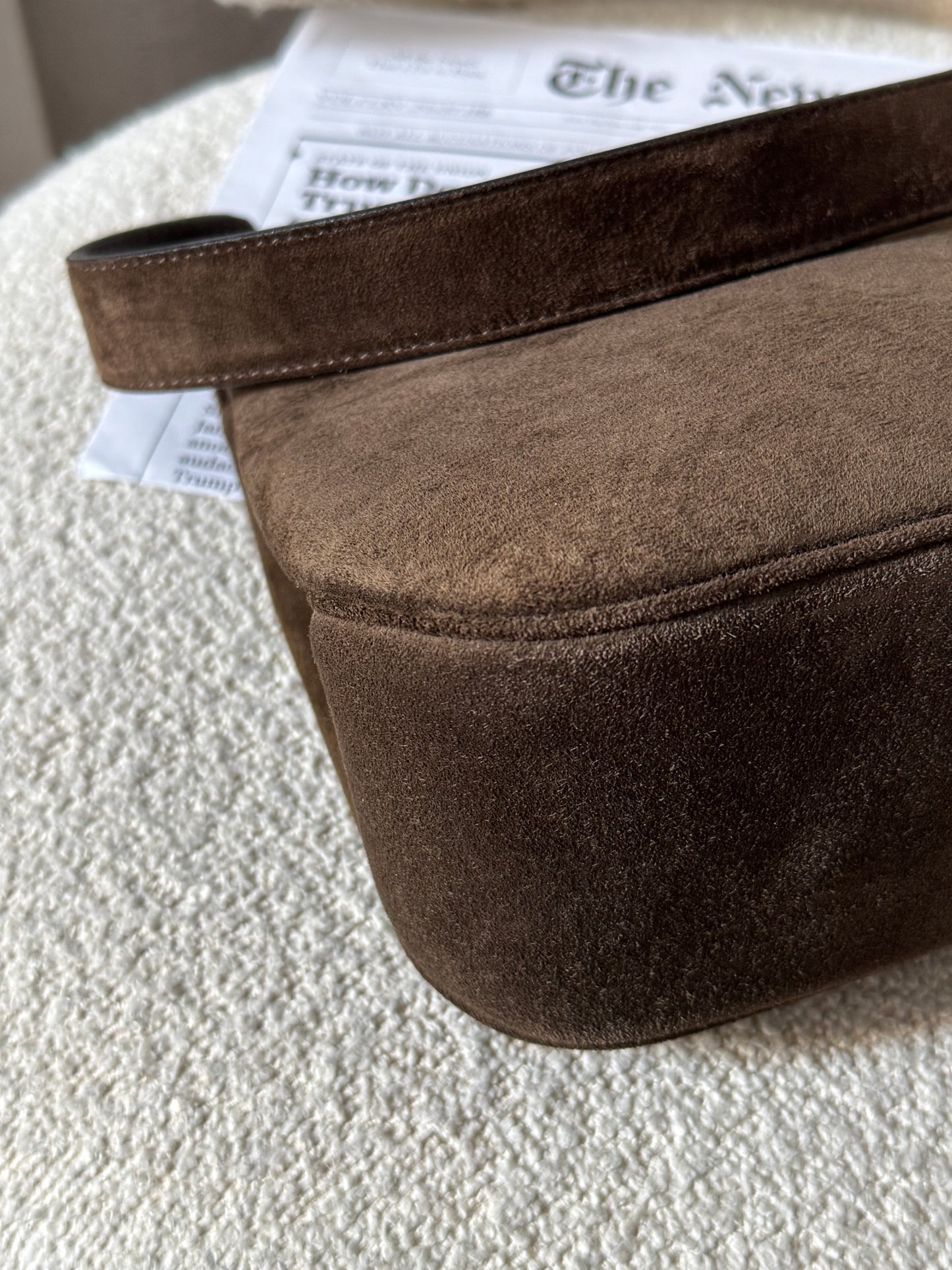 Vintage Salvatore Ferragamo chocolate suede bag