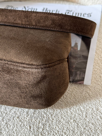Vintage Salvatore Ferragamo chocolate suede bag