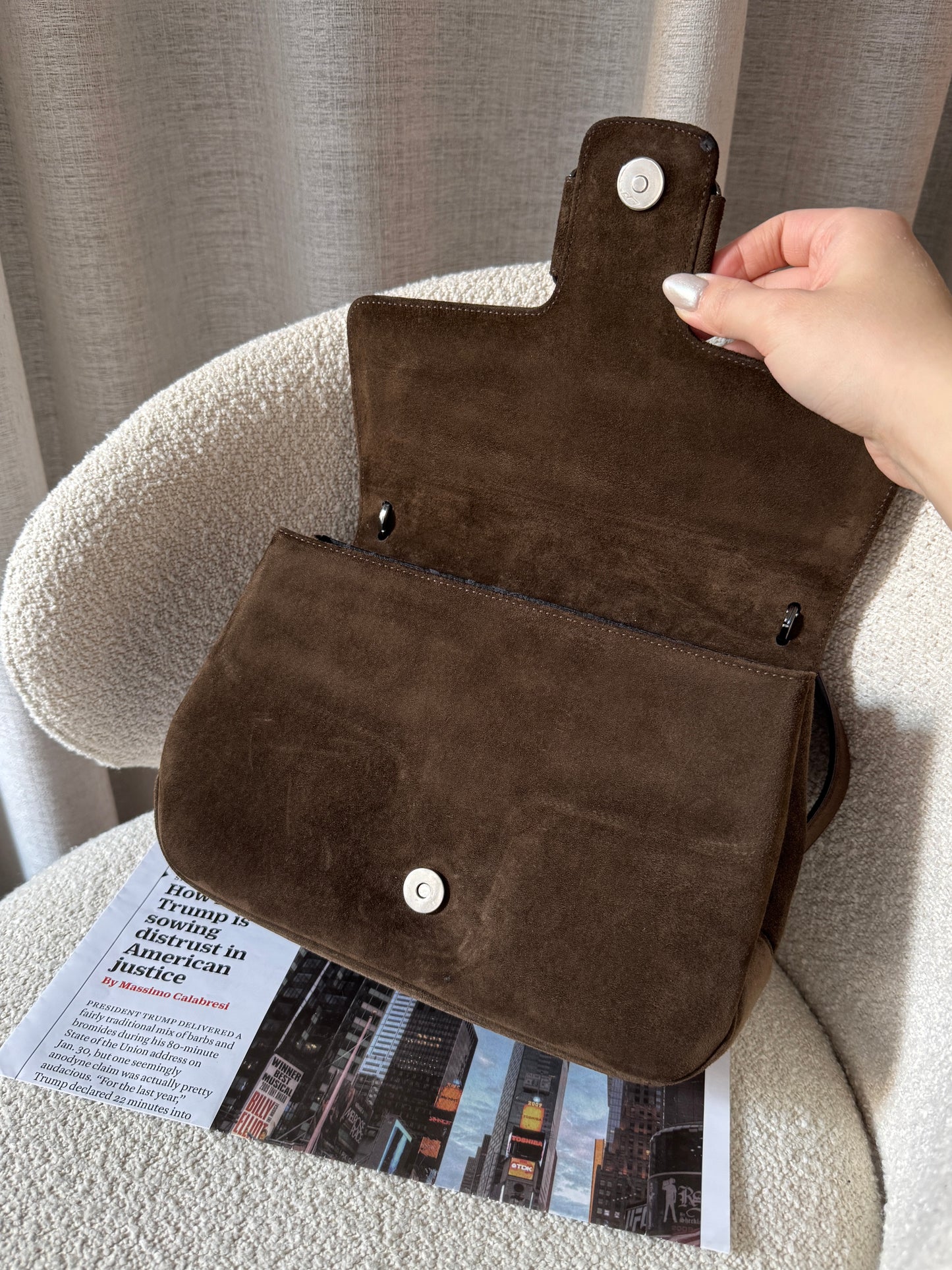 Vintage Salvatore Ferragamo chocolate suede bag