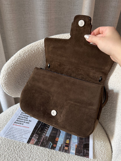 Vintage Salvatore Ferragamo chocolate suede bag