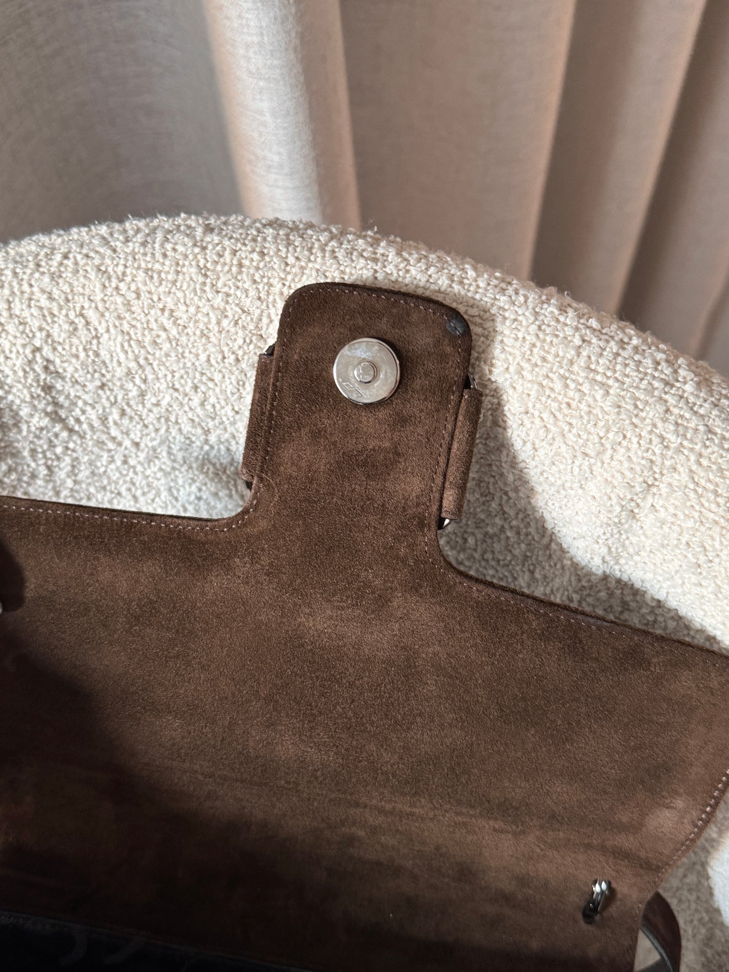 Vintage Salvatore Ferragamo chocolate suede bag