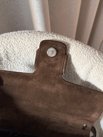 Vintage Salvatore Ferragamo chocolate suede bag