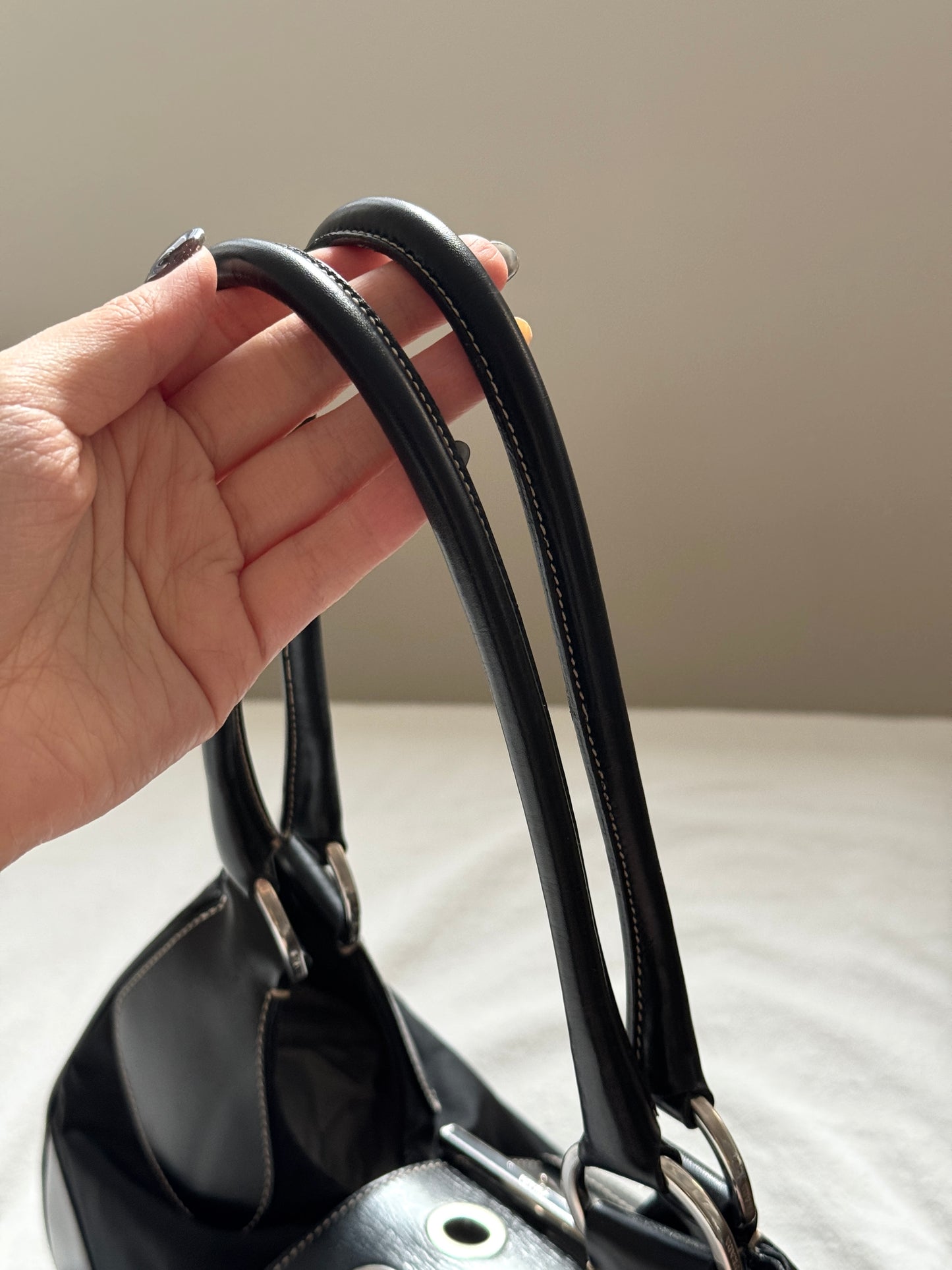 Vintage Prada 機車 buckle hobo bag🏍️