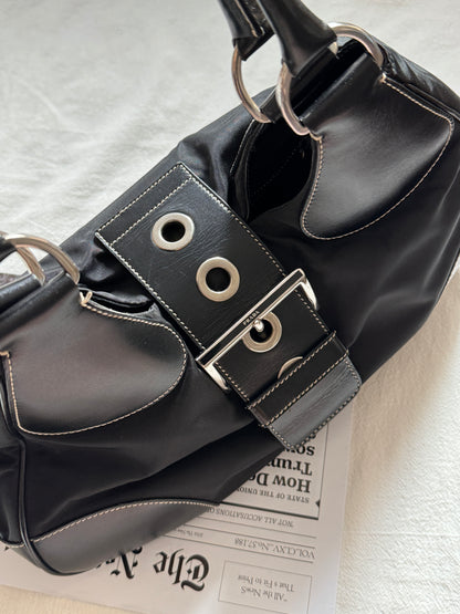 Vintage Prada 機車 buckle hobo bag🏍️