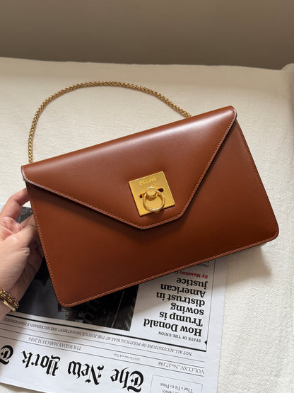 Vintage Celine leather envelope 2-way