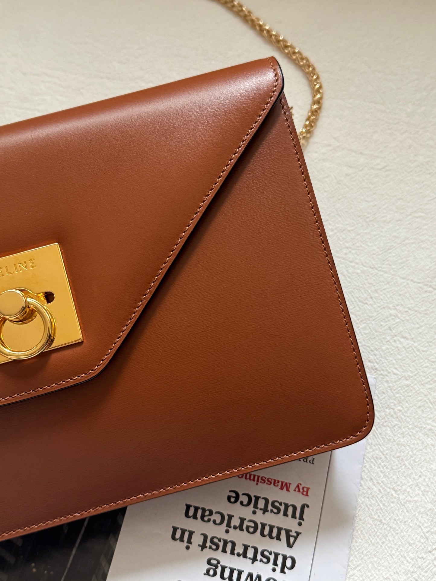 Vintage Celine leather envelope 2-way