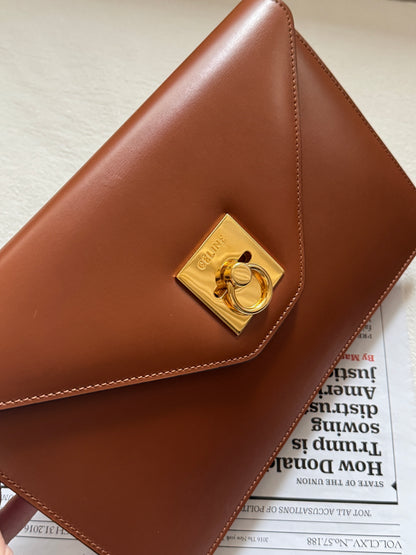 Vintage Celine leather envelope 2-way