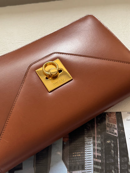 Vintage Celine leather envelope 2-way