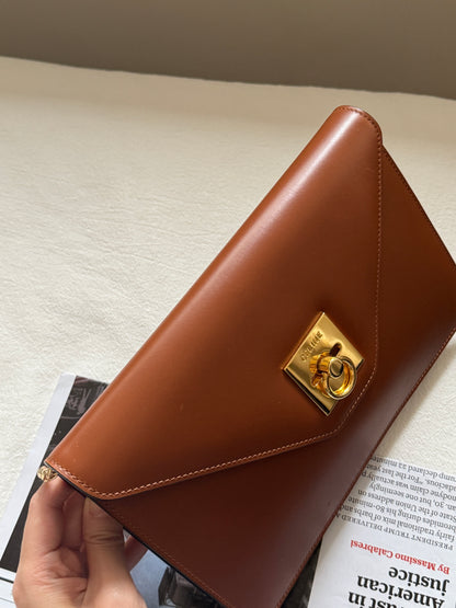 Vintage Celine leather envelope 2-way
