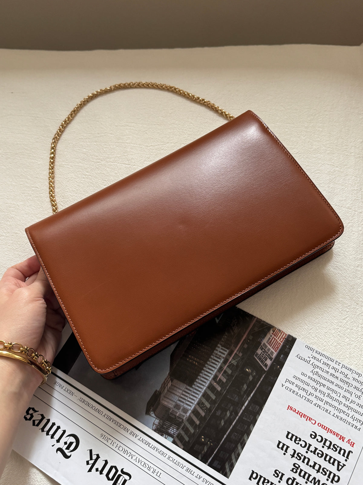 Vintage Celine leather envelope 2-way