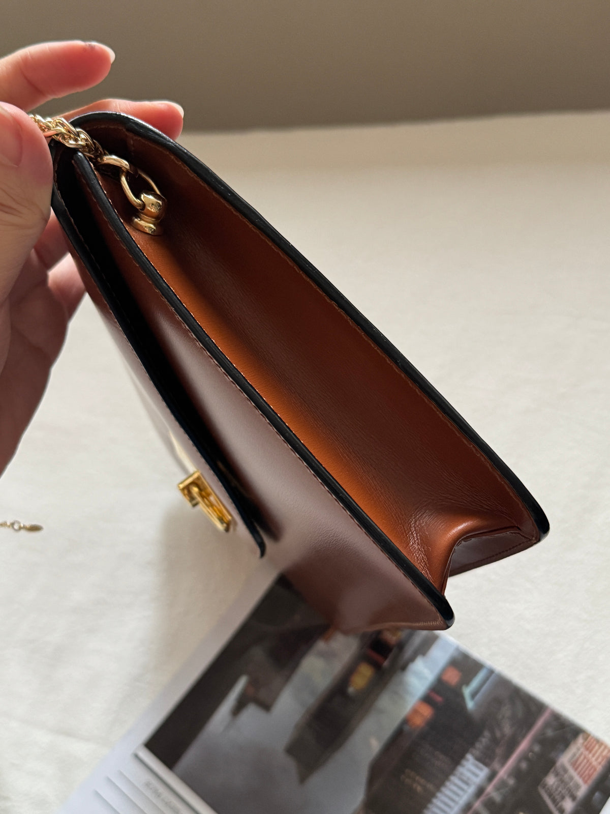 Vintage Celine leather envelope 2-way