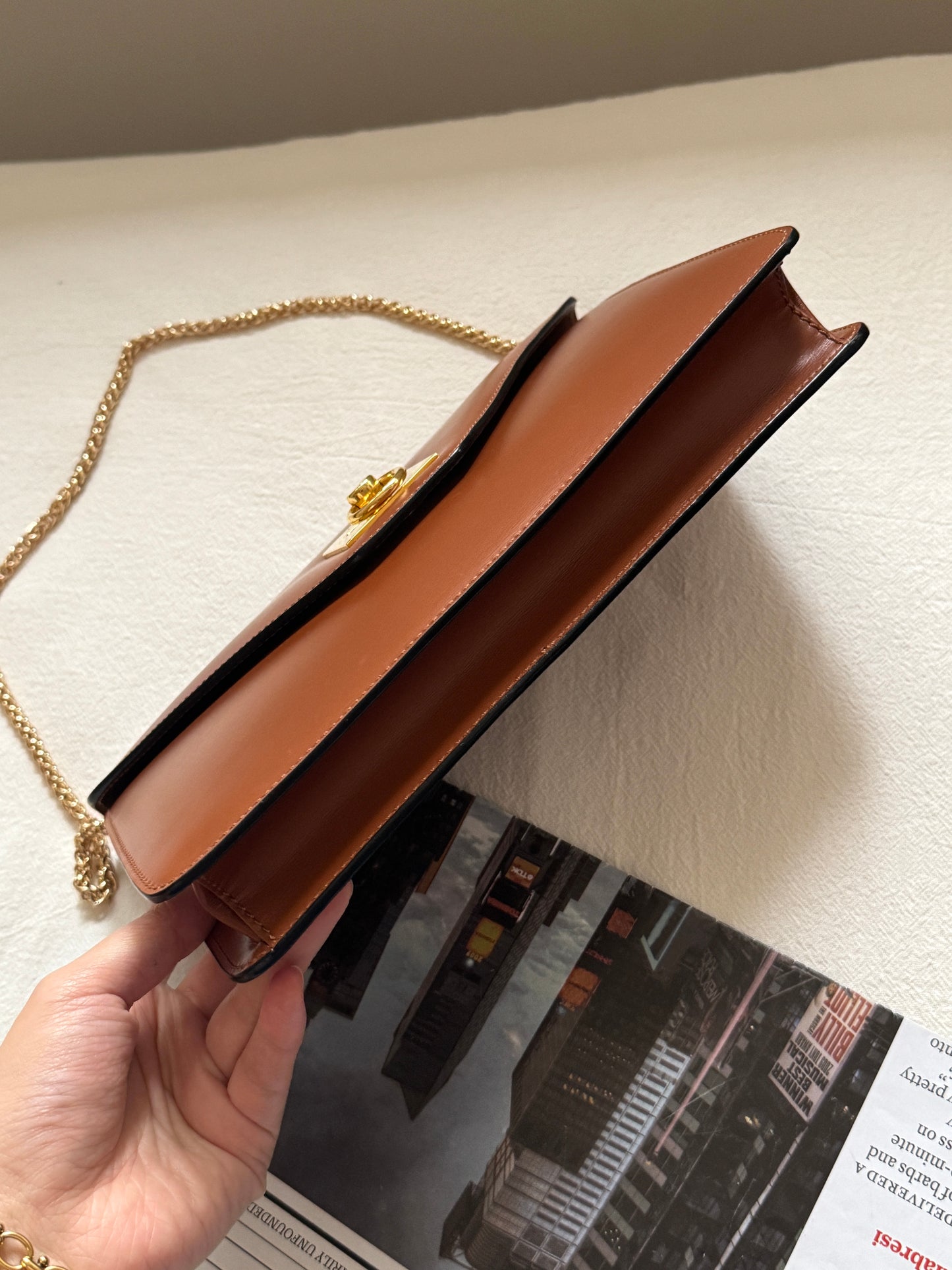 Vintage Celine leather envelope 2-way