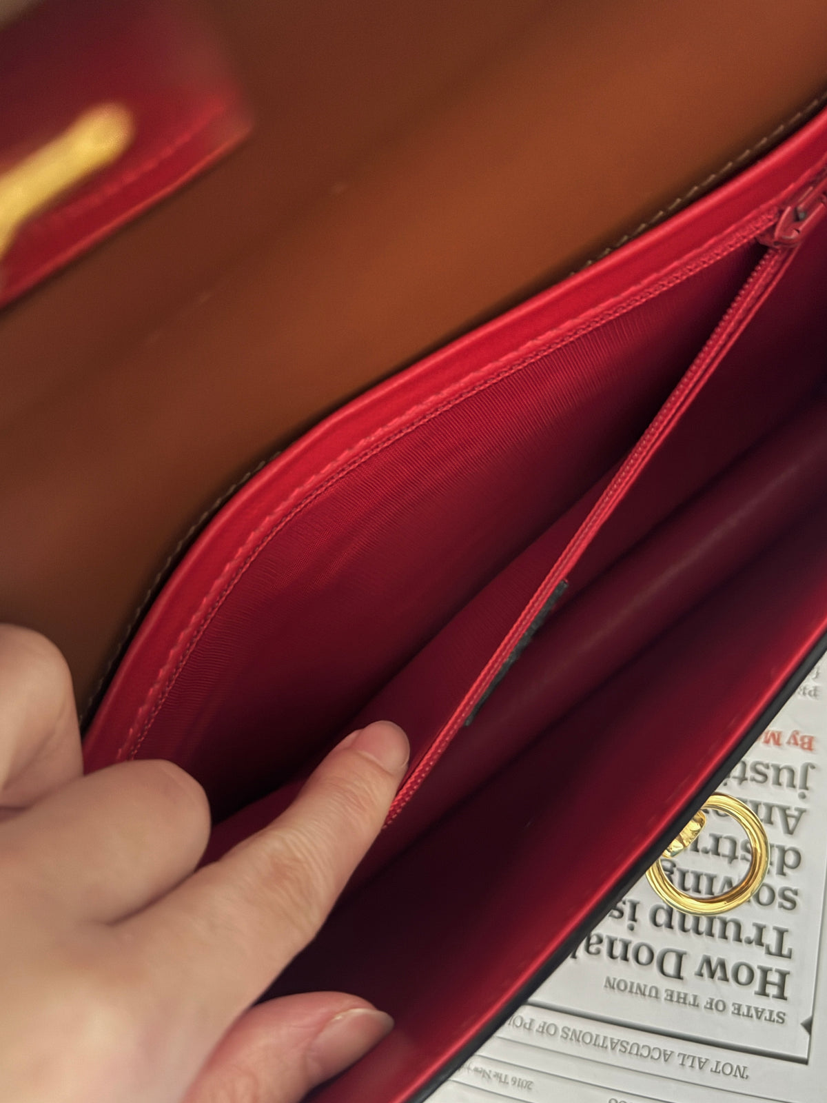 Vintage Celine leather envelope 2-way