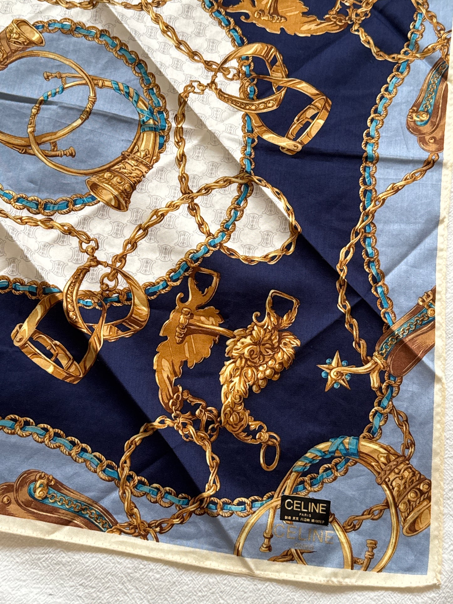 Vintage Celine scarf 保存品, unused