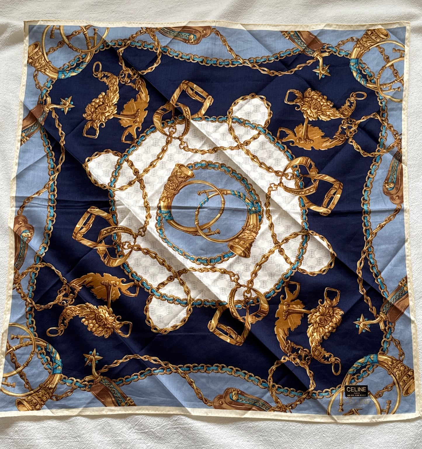 Vintage Celine scarf 保存品, unused