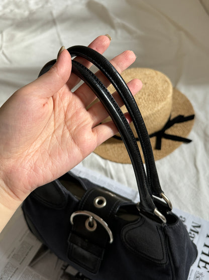 Vintage Prada 黑銀 moon hobo🖤