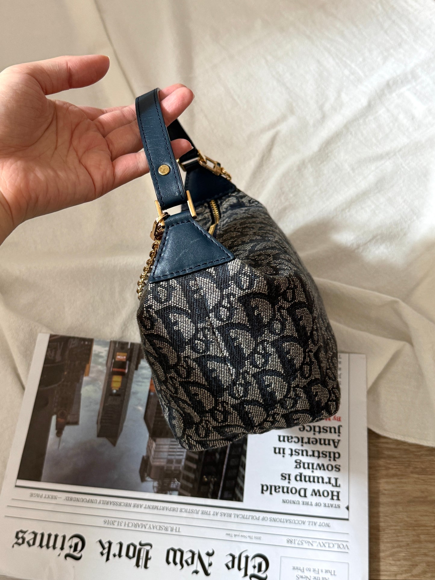 Vintage Dior navy trotter飯盒包🍙