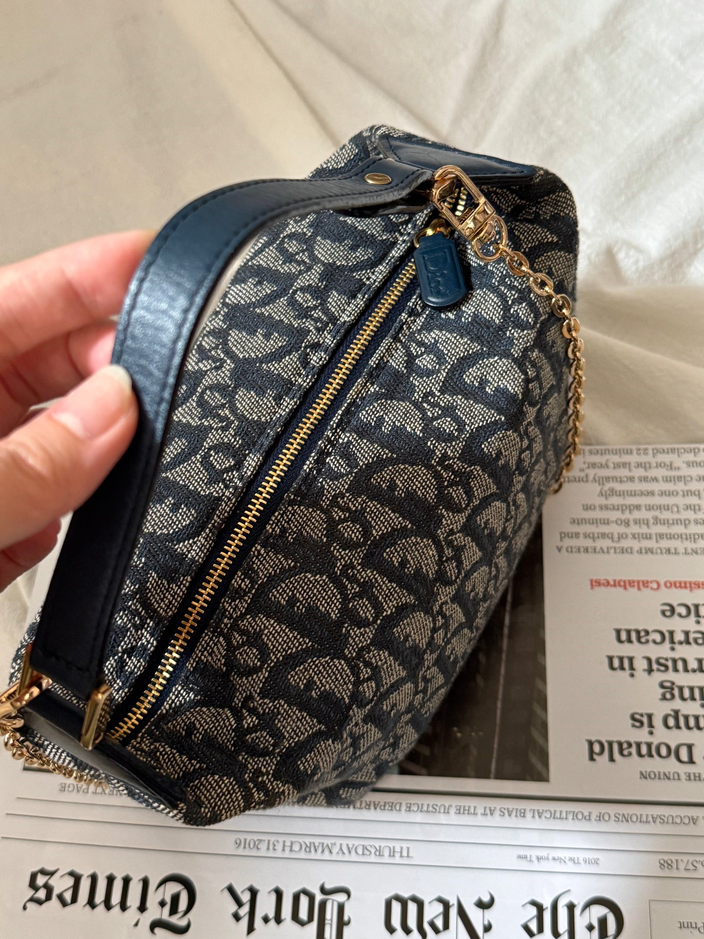 Vintage Dior navy trotter飯盒包🍙