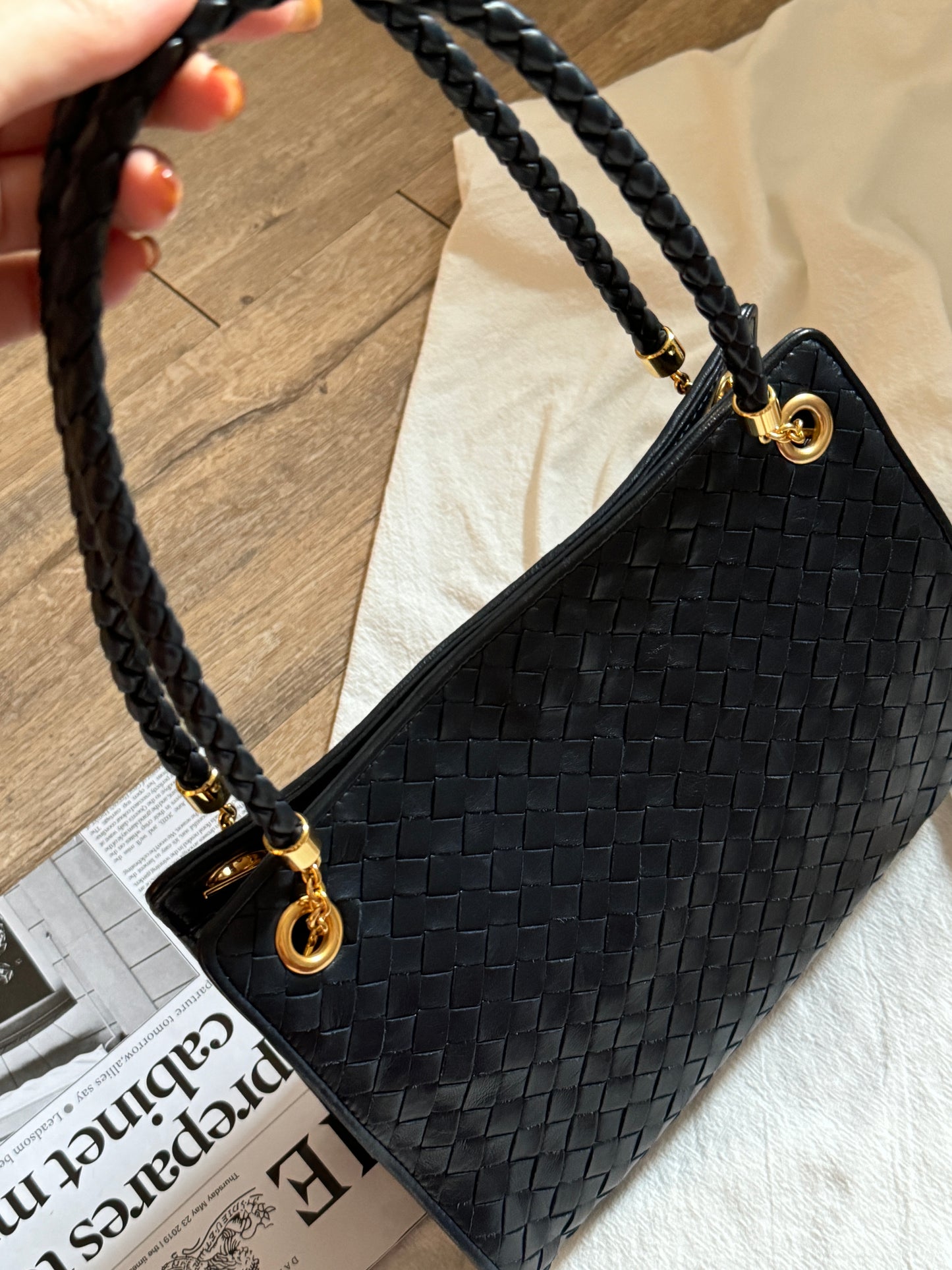 Vintage Bottega Veneta 小羊皮square tote☕️