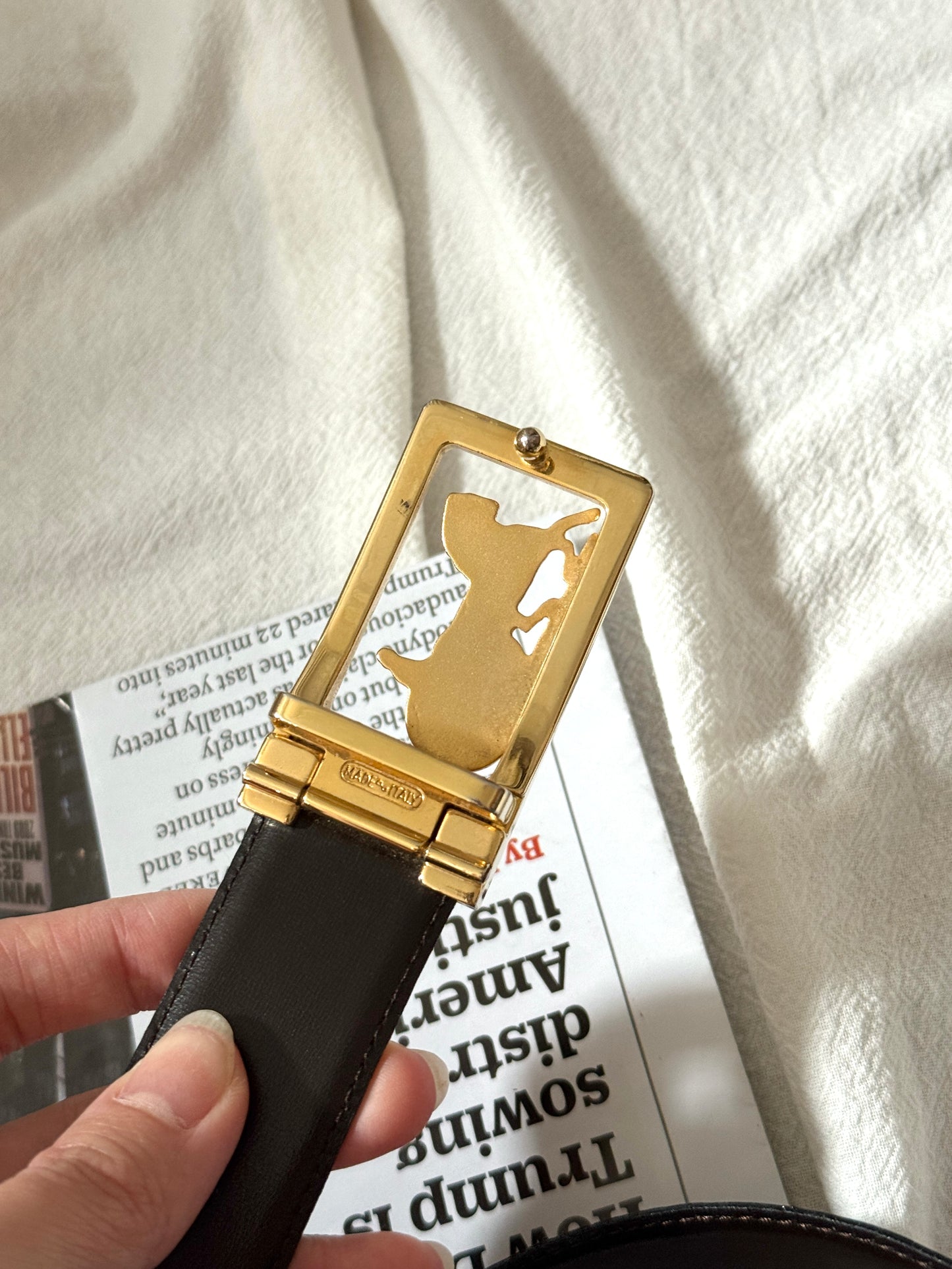 Vintage Celine馬車金扣belt🎠