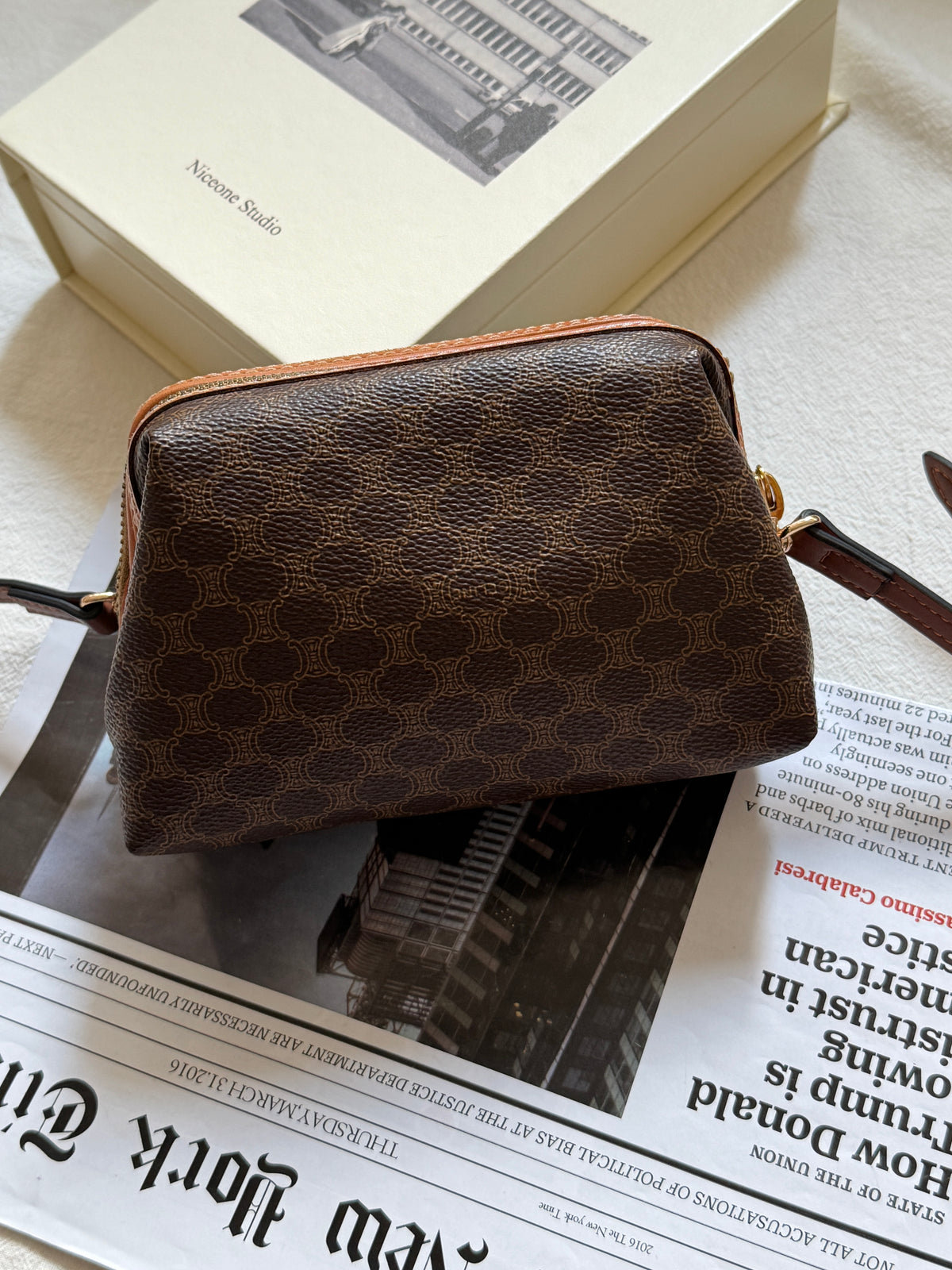 Vintage Celine macadam mini pouch