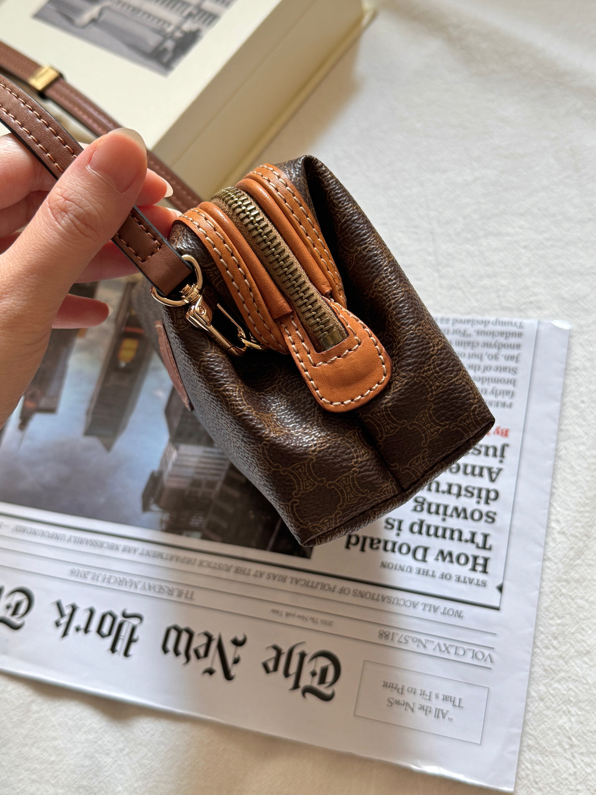 Vintage Celine macadam mini pouch
