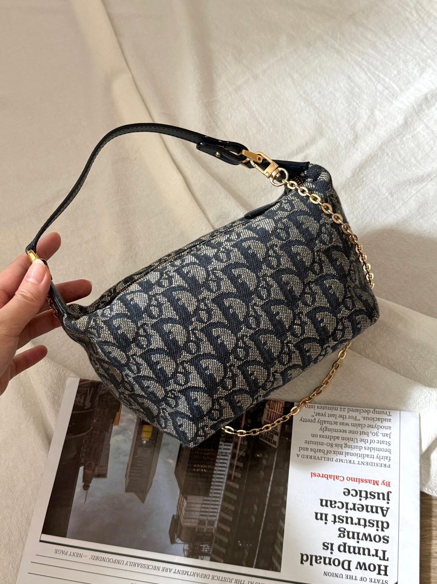 Vintage Dior navy trotter飯盒包🍙