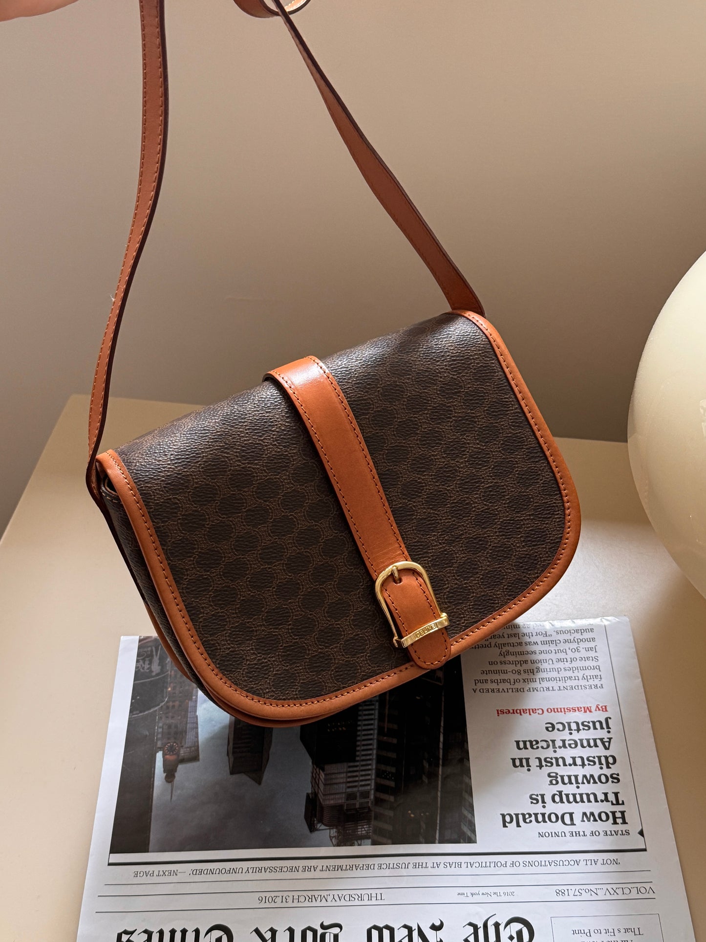 Vintage Celine macadam crossbody bag🧸