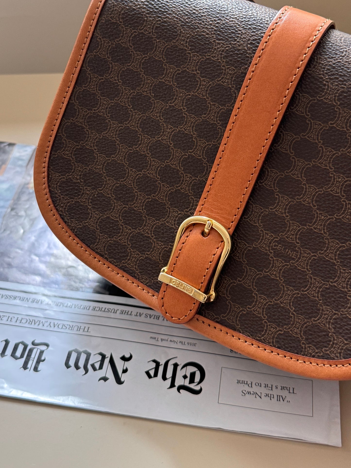 Vintage Celine macadam crossbody bag🧸