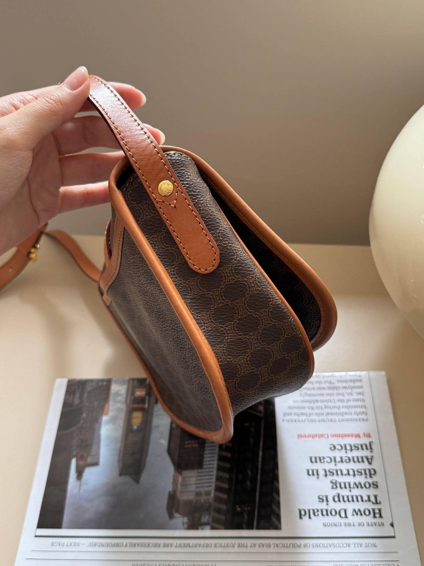 Vintage Celine macadam crossbody bag🧸