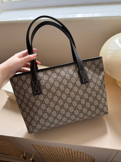 Vintage Gucci dark brown monogram tote