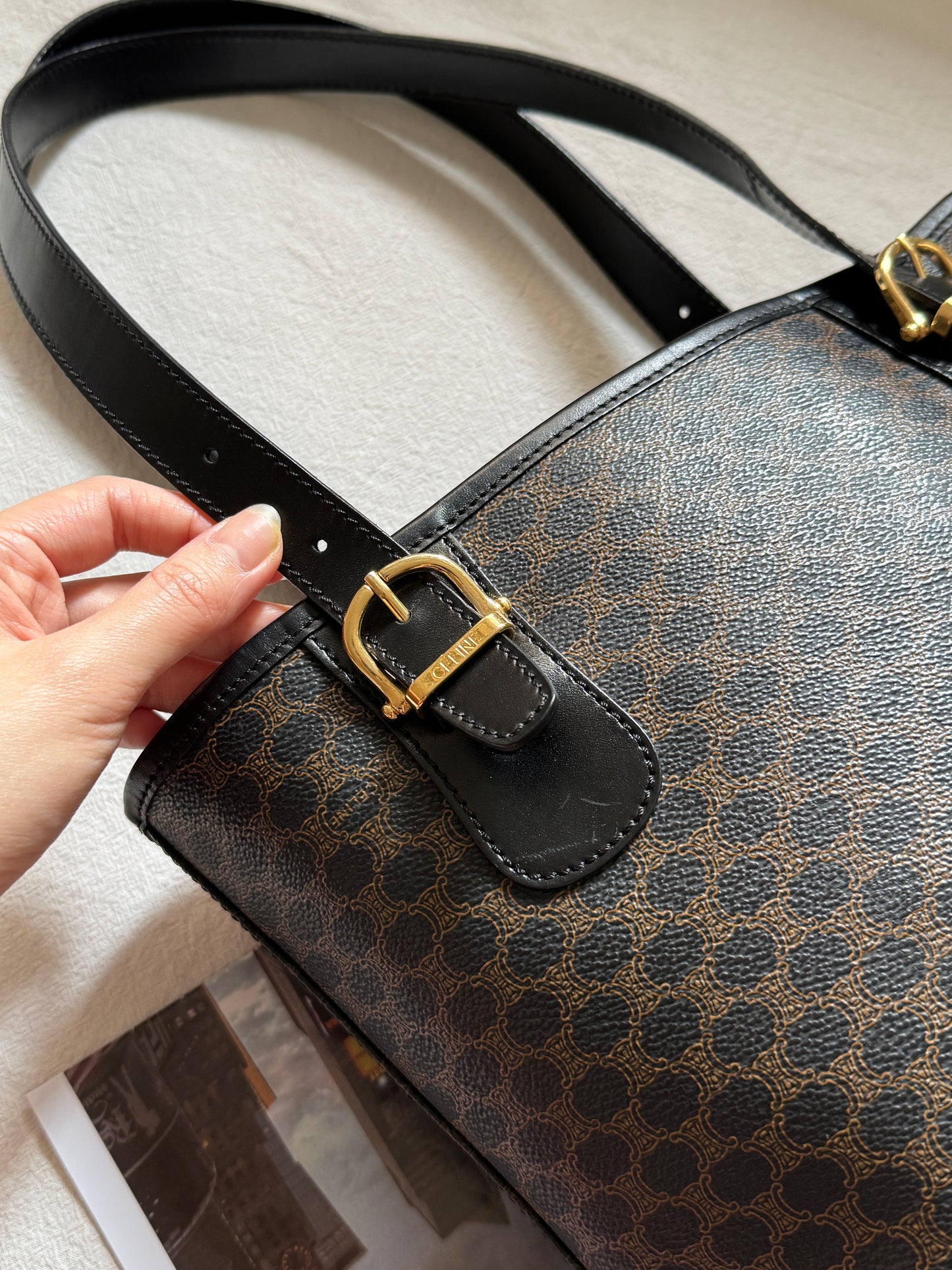 Vintage Celine 凱旋門monogram tote⛓️