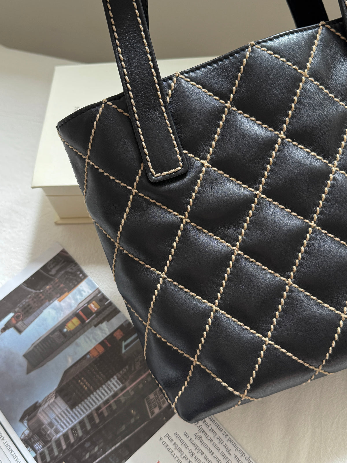 Vintage Chanel calfskin vivian tote