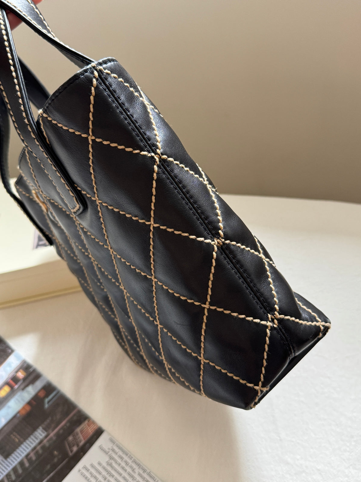 Vintage Chanel calfskin vivian tote
