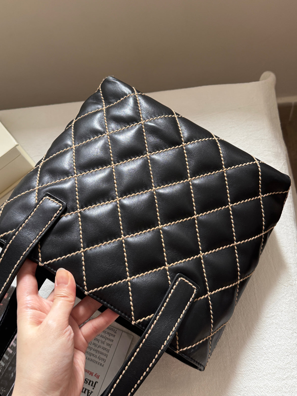 Vintage Chanel calfskin vivian tote