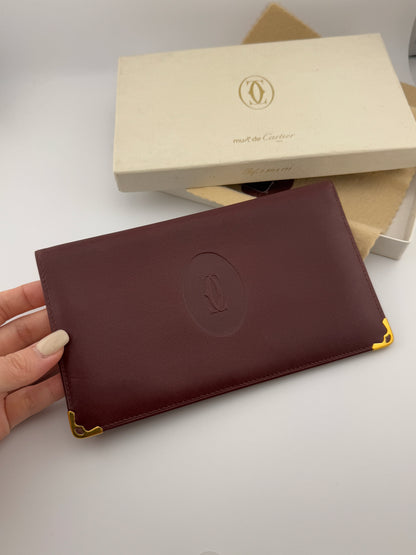 Full box set! Vintage Cartier slim wallet 長夾