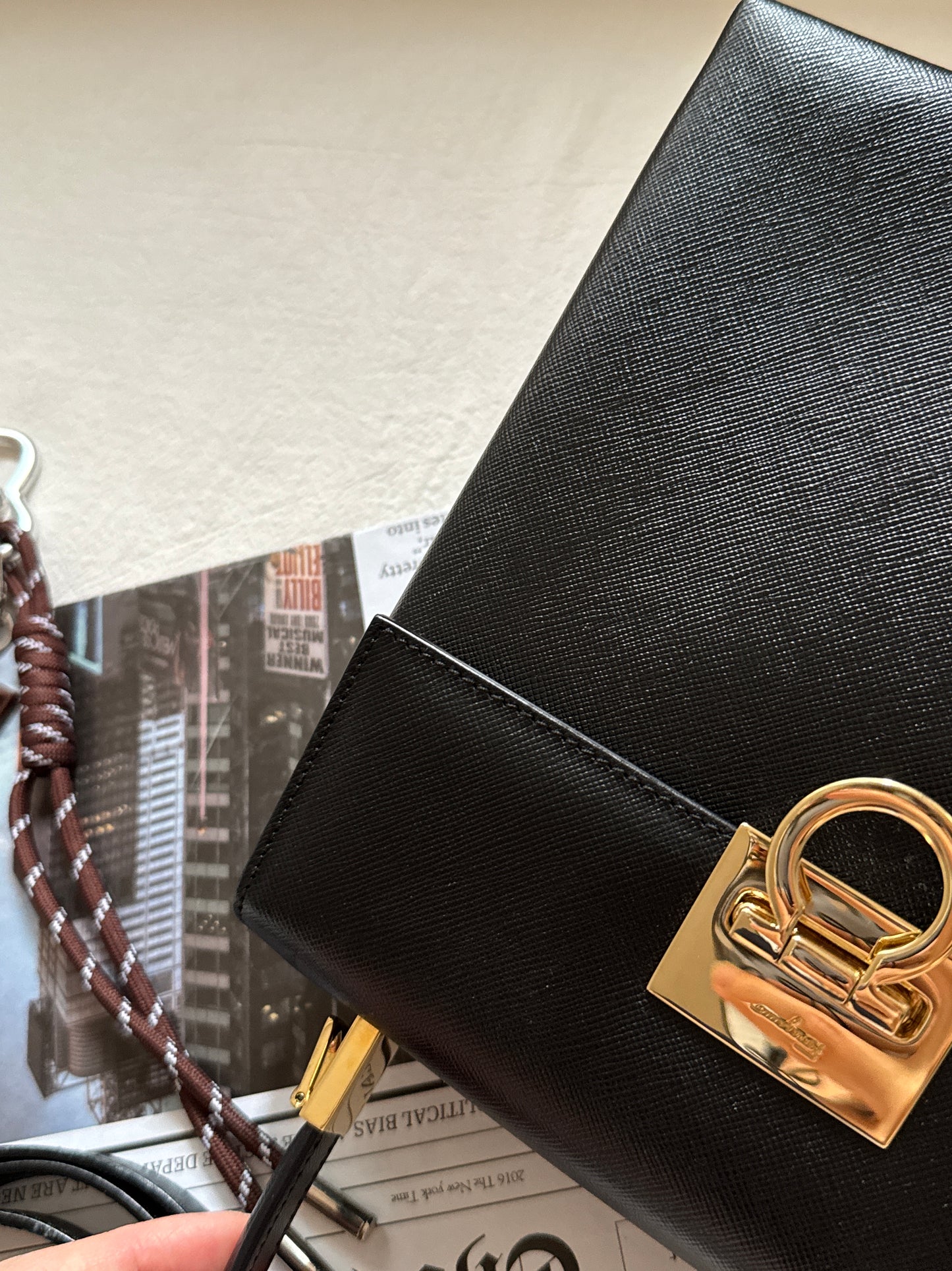 Vintage Salvatore Ferragamo黑金博物館包🪐