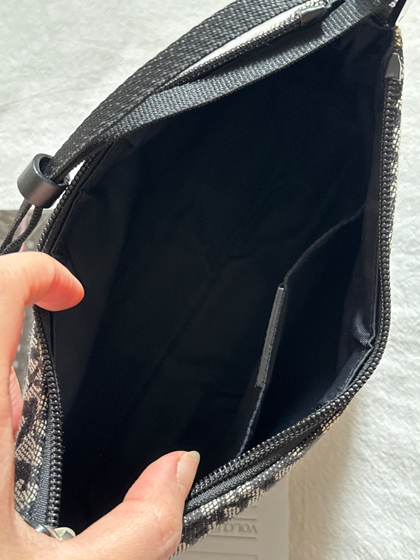 Vintage Dior 黑花銀扣trotter shoulder bag