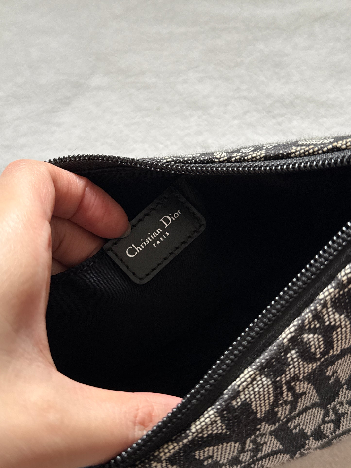 Vintage Dior 黑花銀扣trotter shoulder bag