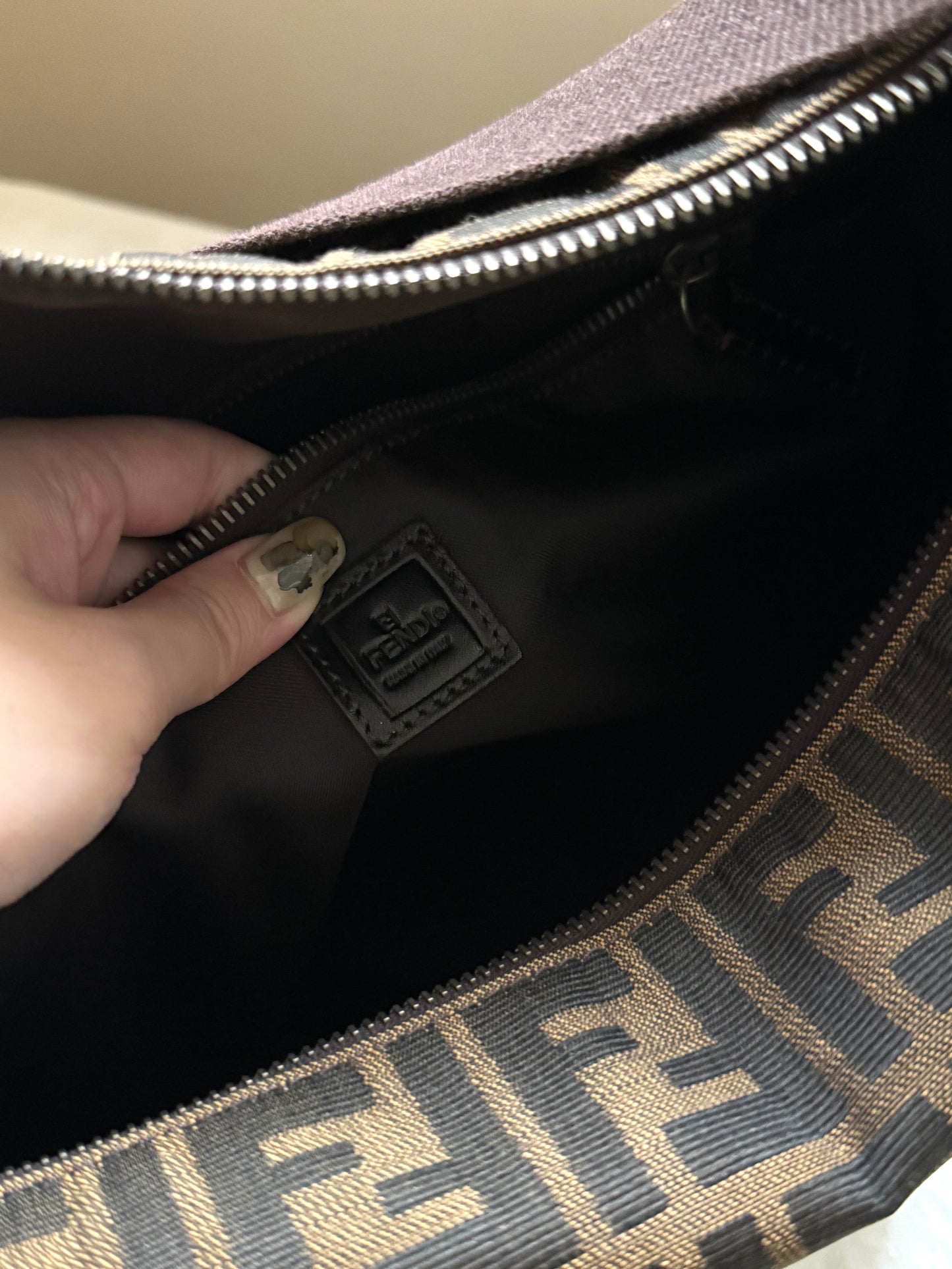 Vintage Fendi zucca monogram square tote🍪