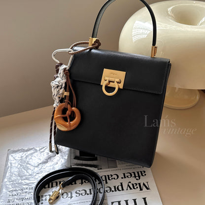 Vintage Salvatore Ferragamo黑金博物館包🪐