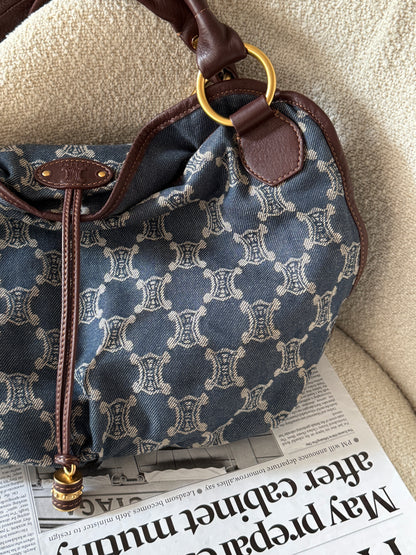 Vintage Celine denim macadam hobo📘