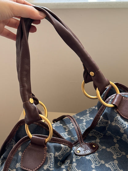 Vintage Celine denim macadam hobo📘