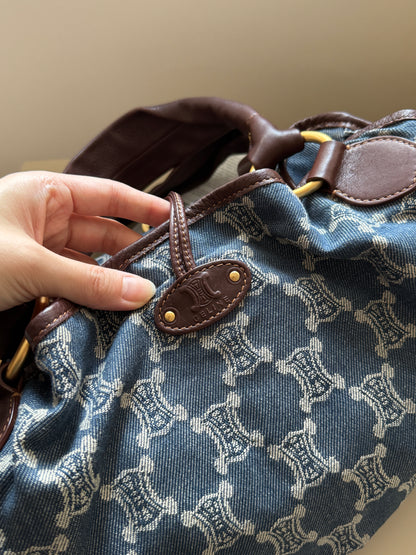 Vintage Celine denim macadam hobo📘